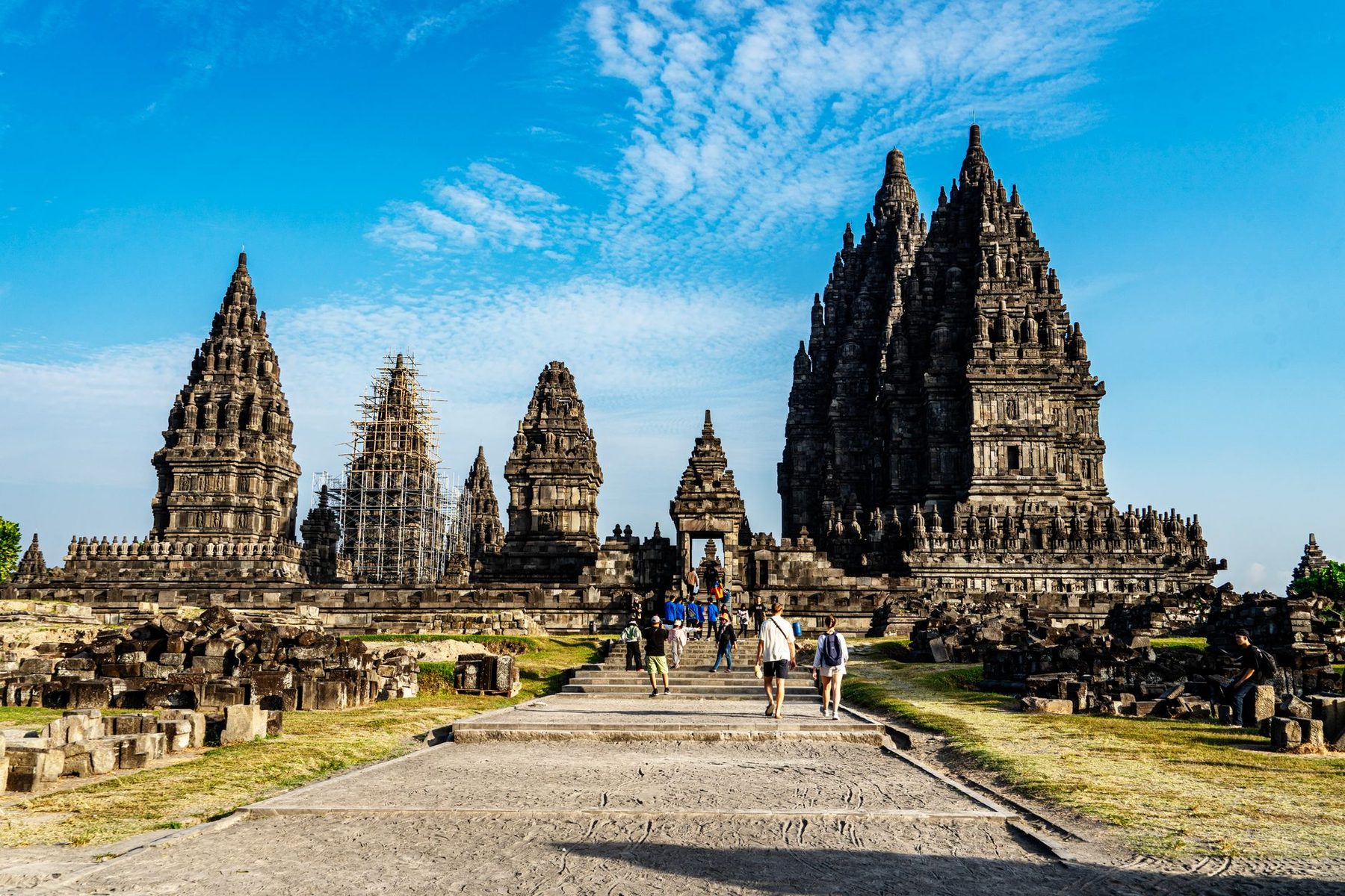 Kompleks Candi Prambanan, situs Warisan Dunia UNESCO di Yogyakarta, Indonesia